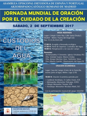 Jornada Mundial de Oración para el cuidado de la Creación 2017 - Custodios del agua