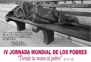 IV Jornada Mundial de los Pobres: “Tiende tu mano al pobre” (cf. Si 7,32)